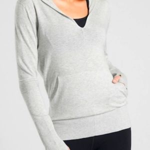 Athleta Enlighten Hooded Sweater Silk Cotton Blend